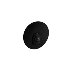 Крючок адгезивный круглый AXENTIA самоклеящийся из черного пластика,  8 см, толщина 2 см.