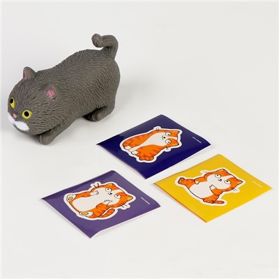 Игрушка-антистресс «Котик» с наклейками, с песком