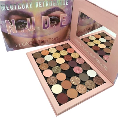 Тени Huda Story Mercury Retrograde NUDE NEW матовые+перламутровые (35 цветов)