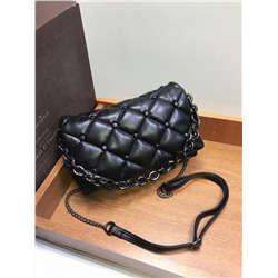 Женская сумка-клатч ЭКО кожа стеганная черный