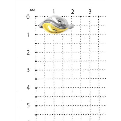 Кольцо из серебра с позолотой родированное
