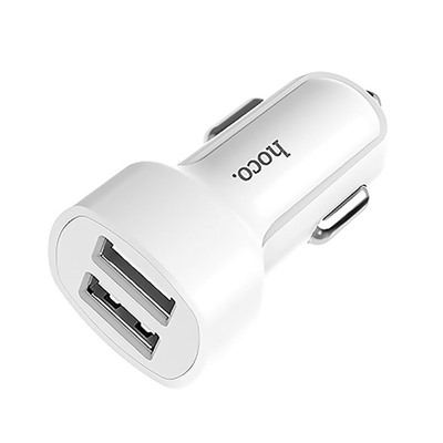 Адаптер Автомобильный Hoco Z2A 2USB/5V/2.4A (white)