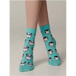 CONTE Хлопковые носки HAPPY c рисунками "panda & penguin"