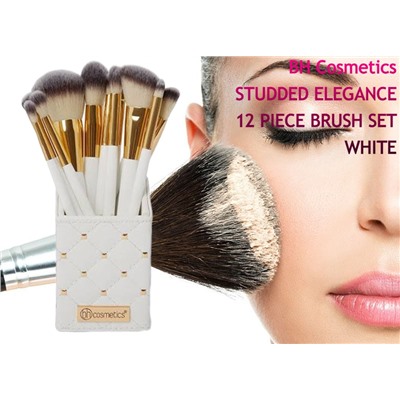 Набор кистей для макияжа BH Сosmetics White Studded Elegance, 12 кистей