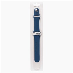 Ремешок - ApW Sport Band Apple Watch 38/40/41мм силикон на кнопке (S) (blue)