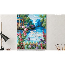 Картина по номерам на холсте 50х40 см. «Садовый рай»