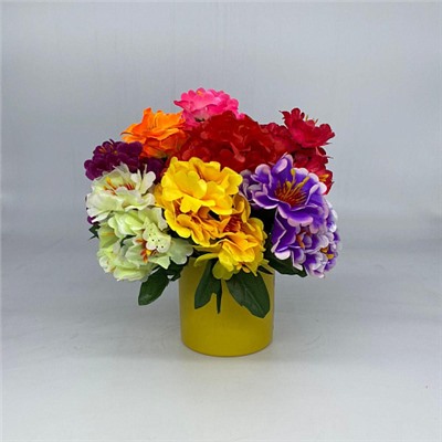 Цветы искусственные декоративные Мальва (5 цветков) 20 см