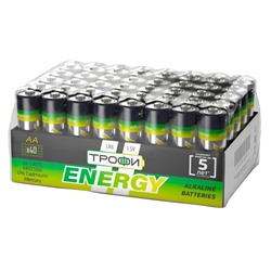 Батарейка AA Трофи LR6 ENERGY Alkaline (40) (40/720) ЦЕНА УКАЗАНА ЗА 1 ШТ
