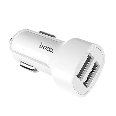 Адаптер Автомобильный Hoco Z2A 2USB/5V/2.4A (white)