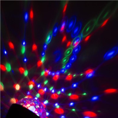 Световой прибор «Полусфера» 5 см, свечение RGB, 220 В