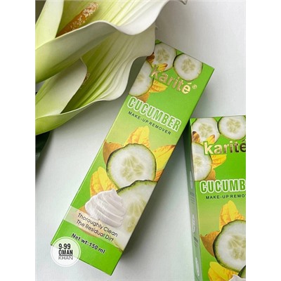 Пенка для умывания со щеточкой Karite Cucumber Make-Up Remover 150 мл