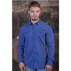 Рубашка 9708 т.синий-синий BAGARDA