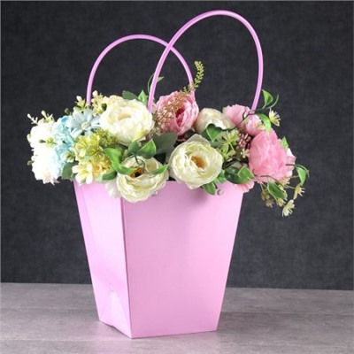 Пакет для цветов 17х11,5х20см / LH527-39 /уп 10/400/розовый