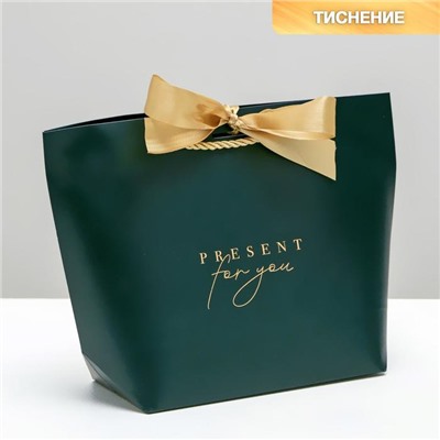 Пакет подарочный Present for you, 19 х 20 х 9 см