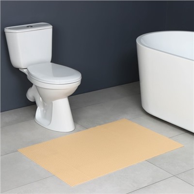 Коврик для ванной и туалета Доляна, 65×100 см, цвет бежевый