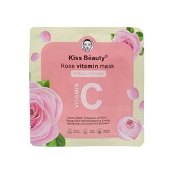 Тканевая маска для лица Kiss Beauty Rose Vitamin C mask 1шт