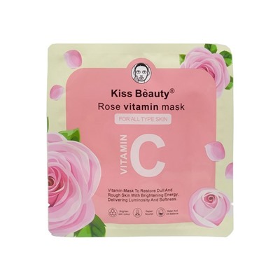 Тканевая маска для лица Kiss Beauty Rose Vitamin C mask 1шт