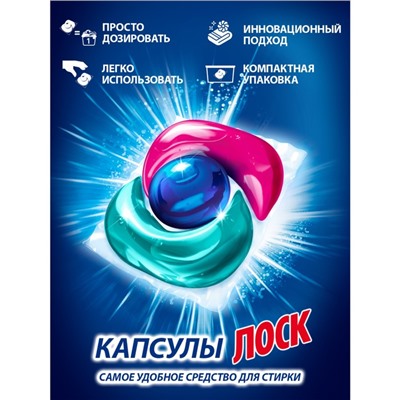 Капсулы для стирки Лоск Color, 18 шт.