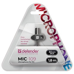 Микрофон Defender MIC-109 конденсаторный на прищепке (black)
