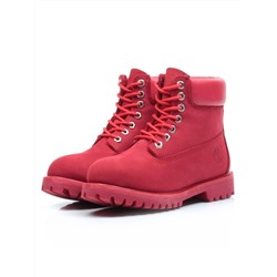 10061 RED Ботинки зимние женские (нубук, натуральная кожа, натуральный мех) размер 37