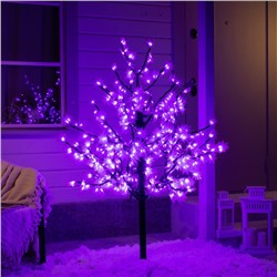 Светодиодное дерево «Фиолетовый клён» 1.5 м, 600 LED, постоянное свечение, 220 В, свечение белое