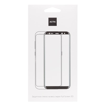 Защитное стекло Full Screen Activ Clean Line 3D для "Xiaomi Redmi Note 8T" (black)