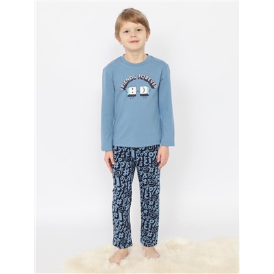 Пижама для мальчика (футболка, брюки) Синий