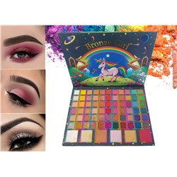 Профессиональная палетка теней+хайлайтеры Bronze Girl Unicorn Eyeshadow Palette 72 цвета