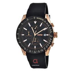 Skmei 9253PRGBK rose gold/black-silicone strap