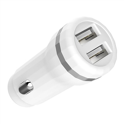 Адаптер Автомобильный Hoco Z27 2USB/5V/2.4A (white)