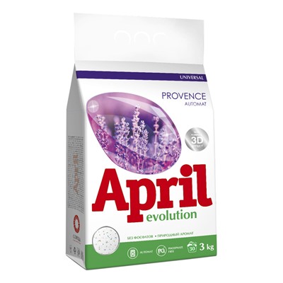 April Стиральный порошок Evolution provence Автомат 3кг