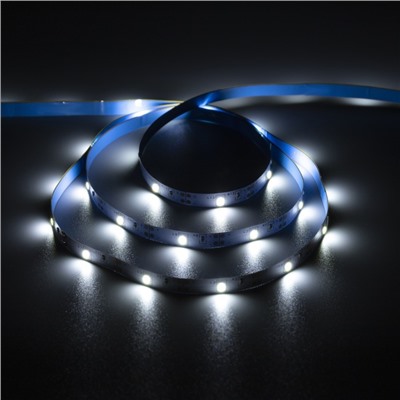 Светодиодная лента Luazon Lighting 1 м, IP20, SMD2835, 30 LED/м, 3хАА, 6000К