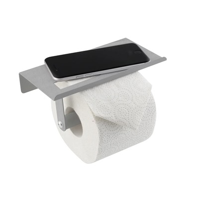 Держатель туалетной бумаги AXENTIA настенный с полочкой, 18 х 7,5 х 9,7 см.