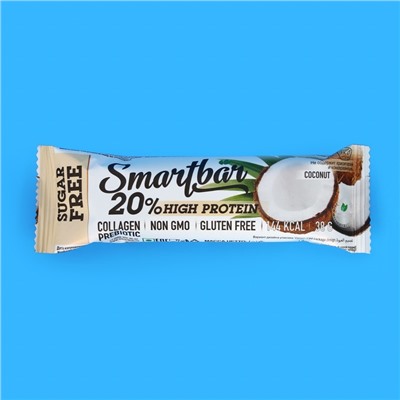 Батончик Smartbar с высоким содержанием белка "Кокос в молочной глазури", 38г