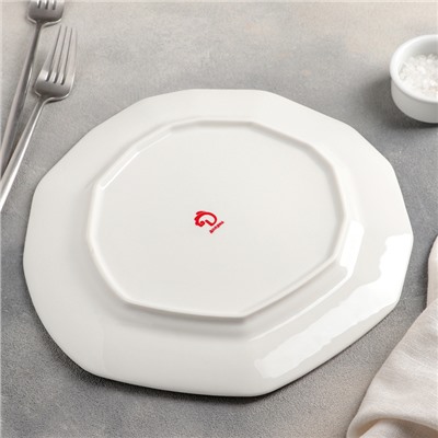 Тарелка обеденная «Пиаф», 27,5 см, цвет белый