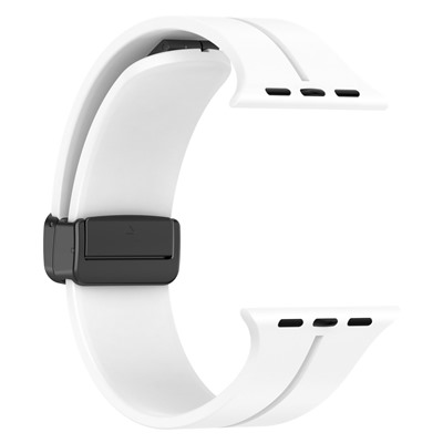 Ремешок - ApW29 Apple Watch 42/44/45мм силикон на магните (white)