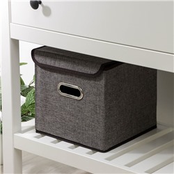 Короб стеллажный для хранения с крышкой «Офис», 25×25×25 см, цвет серый