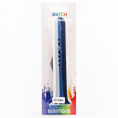 Ремешок - ApW Apple Watch 38/40/41мм силикон на кнопке (004) (multicolor)