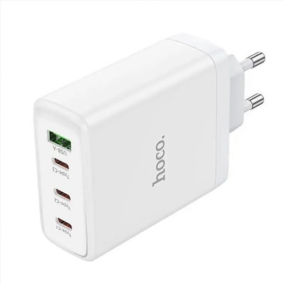 Адаптер Сетевой Hoco N31 PD 3Type-C/USB 100W (white)