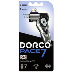 Бритва Dorco Pace 7, c 2 сменными кассетами