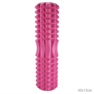 Ролик для йоги 45х12 см / LX-45-2 /уп 10/ микс (Розовый)