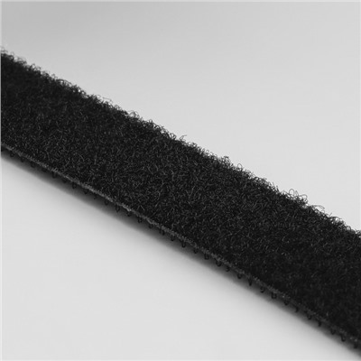 Липучка двусторонняя, 20 мм × 25 ± 1 м, цвет чёрный