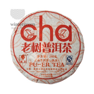 Чай китайский элитный шу пуэр "Лао Шу Ча" Фабрика Куньмин Гуи Компани сбор 2008 г.185-200гр (блин), шт