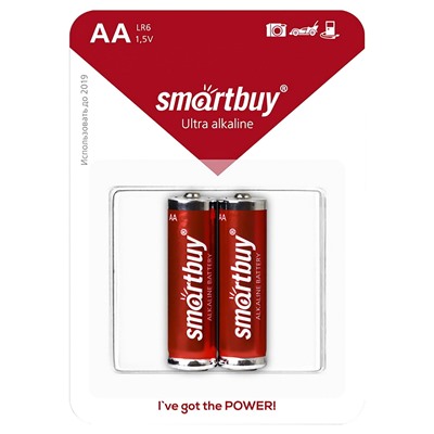 Батарейка AA Smart Buy LR6 (2-BL) (24/240) ЦЕНА УКАЗАНА ЗА 2 ШТ