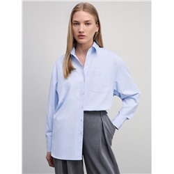 блузка женская голубой абстракция