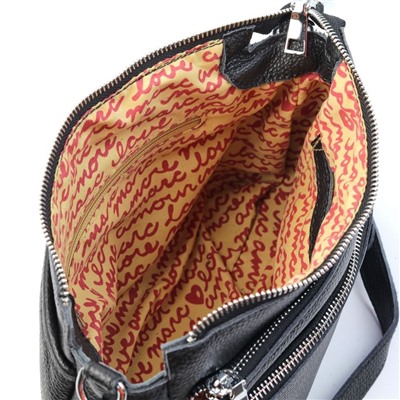 Женская кожаная сумка через плечо 3408-1 Блек