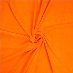 Лоскут «Велюр», на трикотажной основе, оранжевый 100 × 180 см, 80% хлопок, 20% п/э