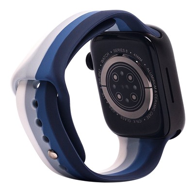 Ремешок - ApW Apple Watch 42/44/45мм силикон на кнопке (004) (multicolor)