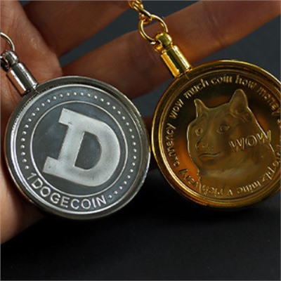 Брелок в виде монеты Dogecoin TR372, заказ от 2 шт