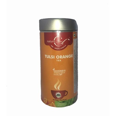 Индийский чай в Жестяной банке Tulsi orange tea, 100g